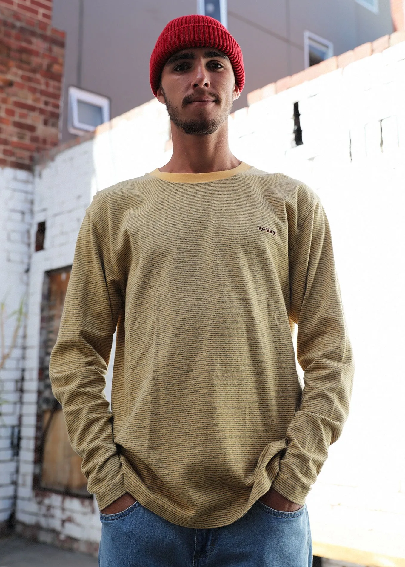 Afends Mens Future - Hemp Retro Fit Long Sleeve Tee