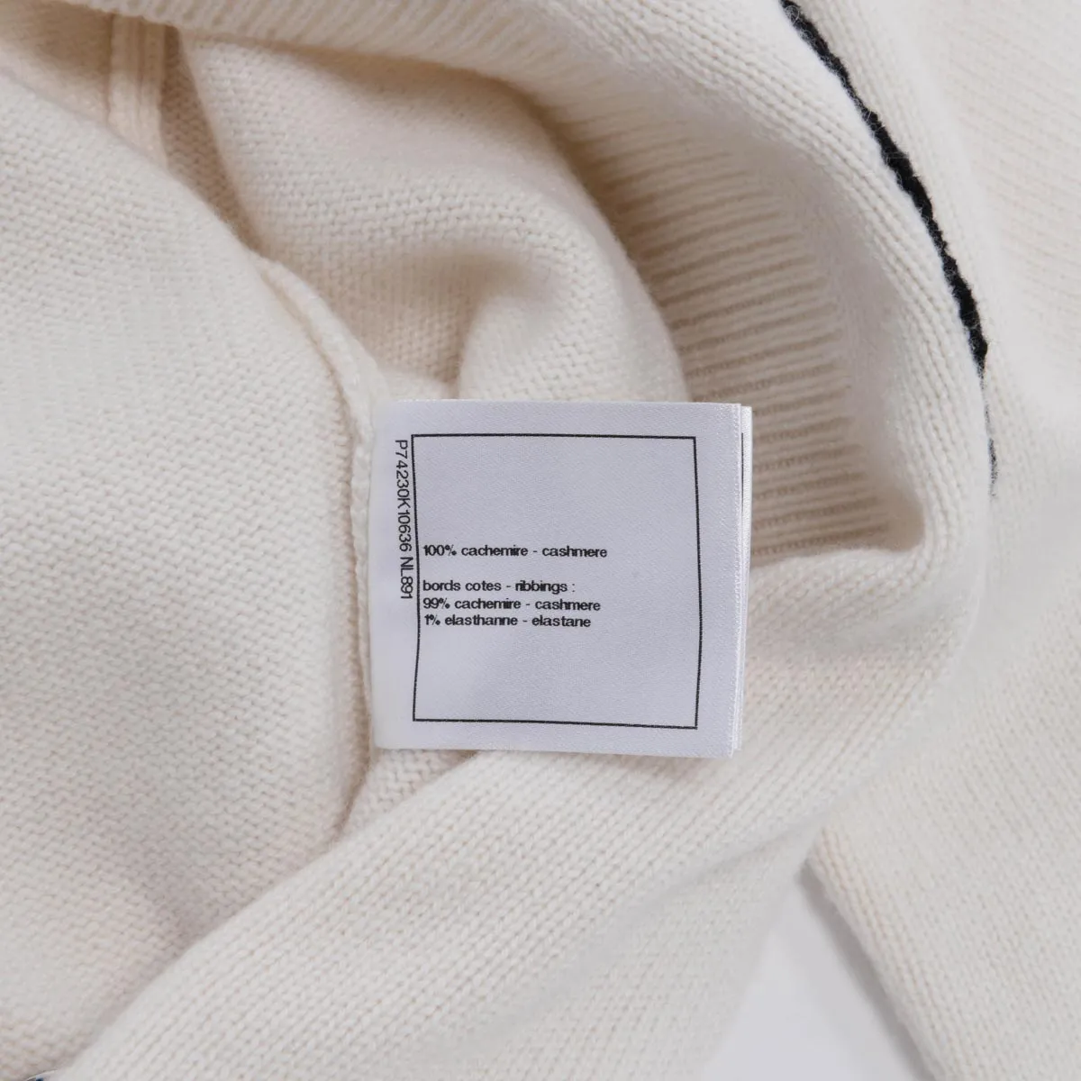 Chanel Cream Cashmere No. 5 Cruise Cardigan FR 36