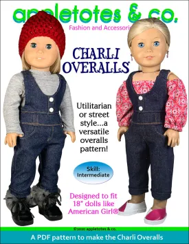 Charli Overalls Sewing Pattern for 18 Inch Dolls