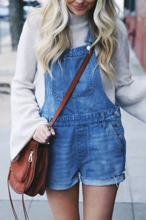 Classical Denim Romper