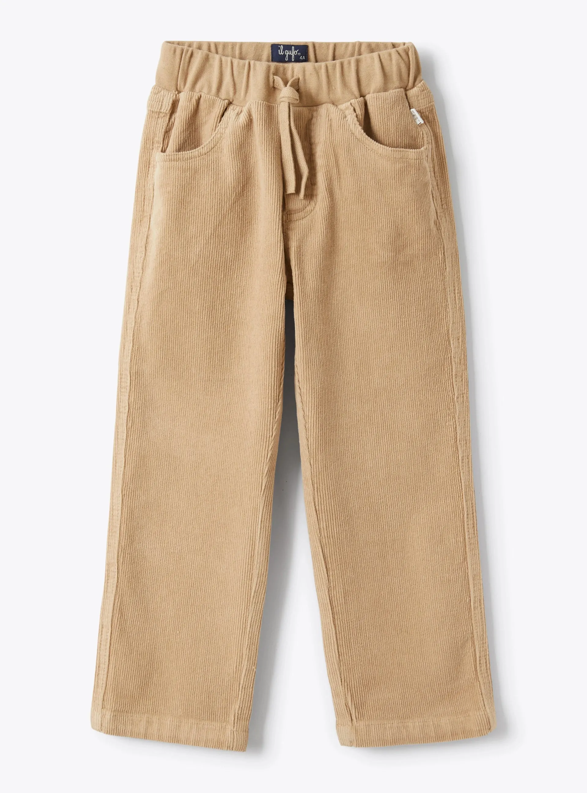 Corduroy Pant With Elastic Band In Sand