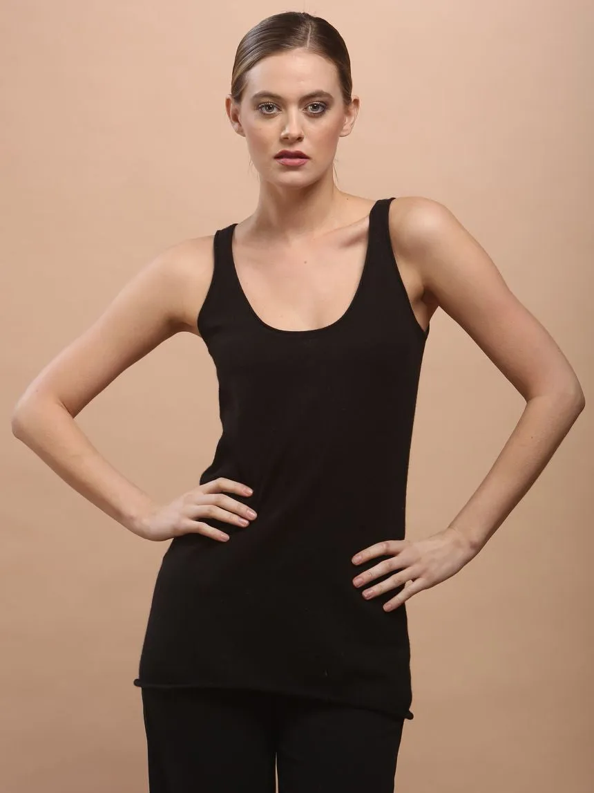 Essential Shell Tank Top in Mongolia Cashmere