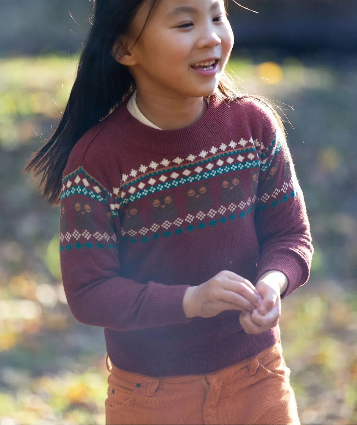 Fair Isle Knitted Jumper - Owl