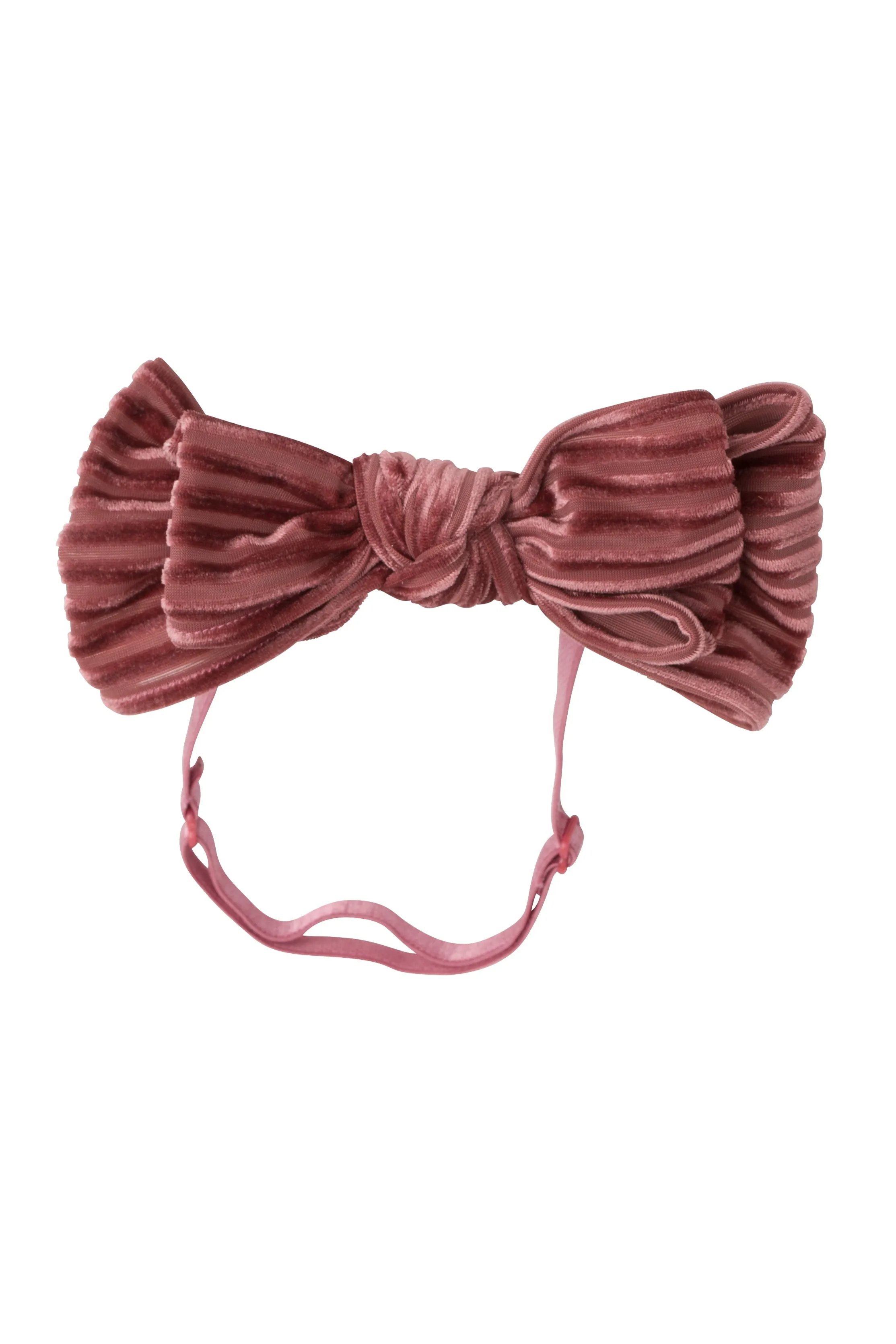 Floppy Velvet Stripe Wrap - Rose