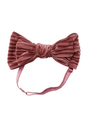 Floppy Velvet Stripe Wrap - Rose