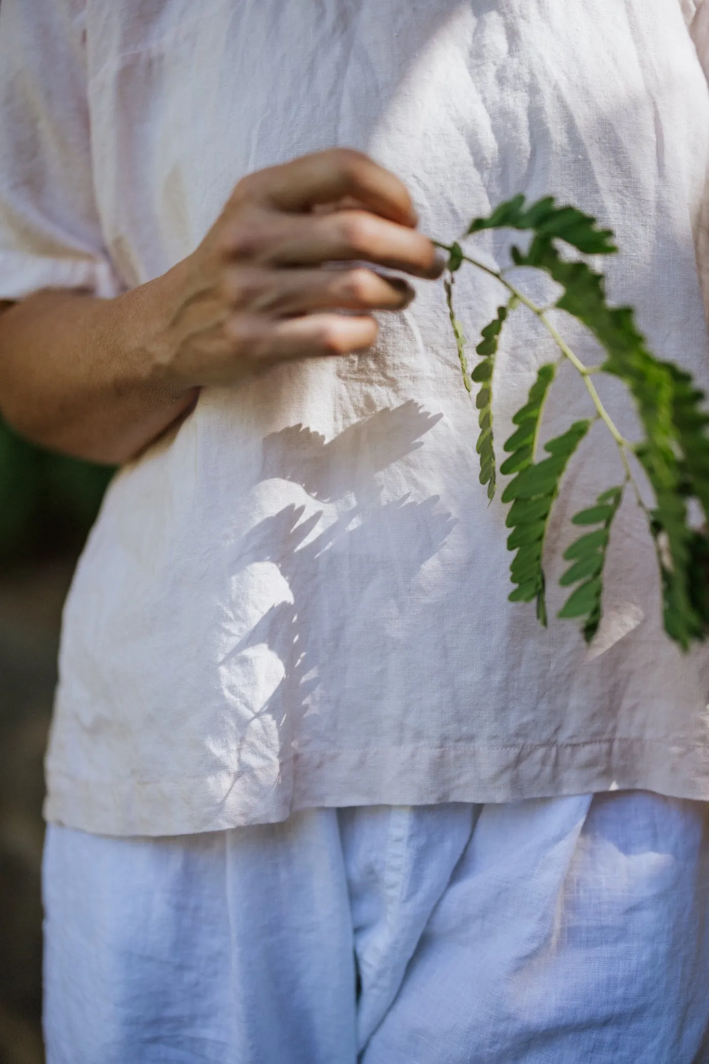 FRANKIE PANELLED LINEN T.SHIRT