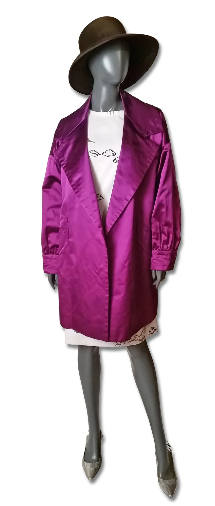 Fuchsia Satin Gibson Palermo Coat