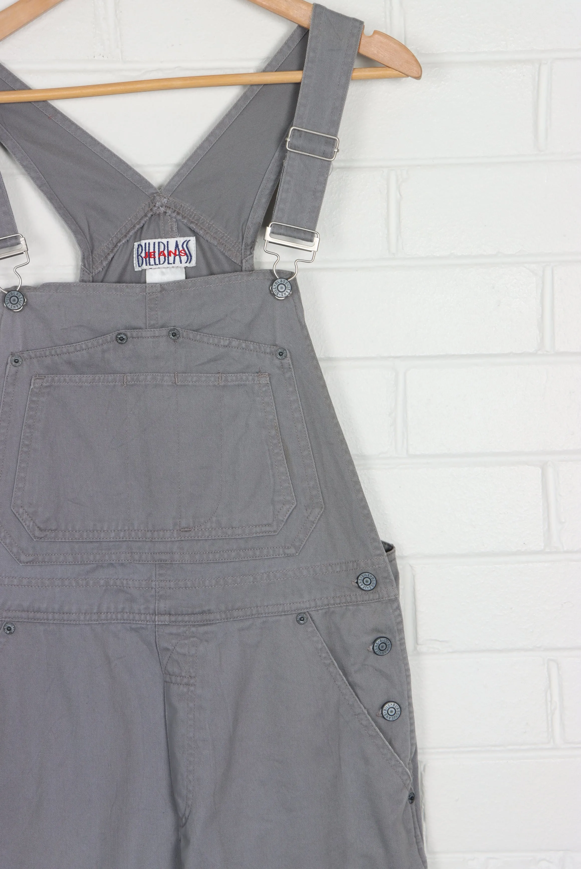 Grey BILL BLASS Short Cotton Overalls (Women's S)