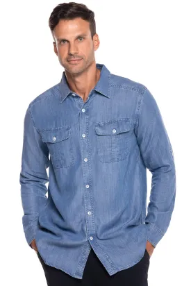 Men's Carson Chambray Shirt | Light Indigo Chambray