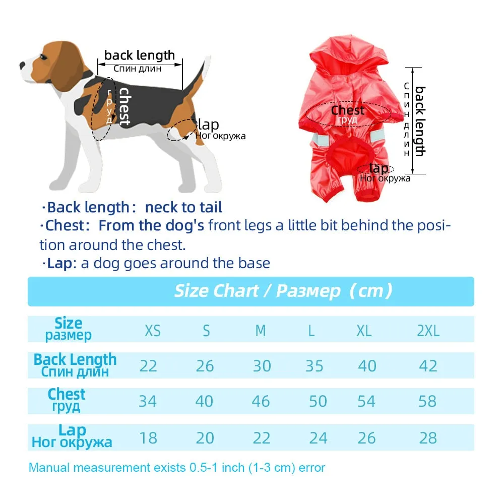 Pet Waterproof Hooded Jumpsuit