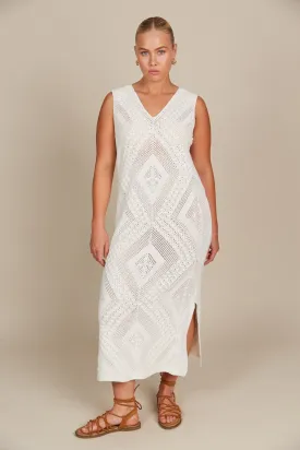 Sylvie Dress - Lotus White Crochet - Available Now