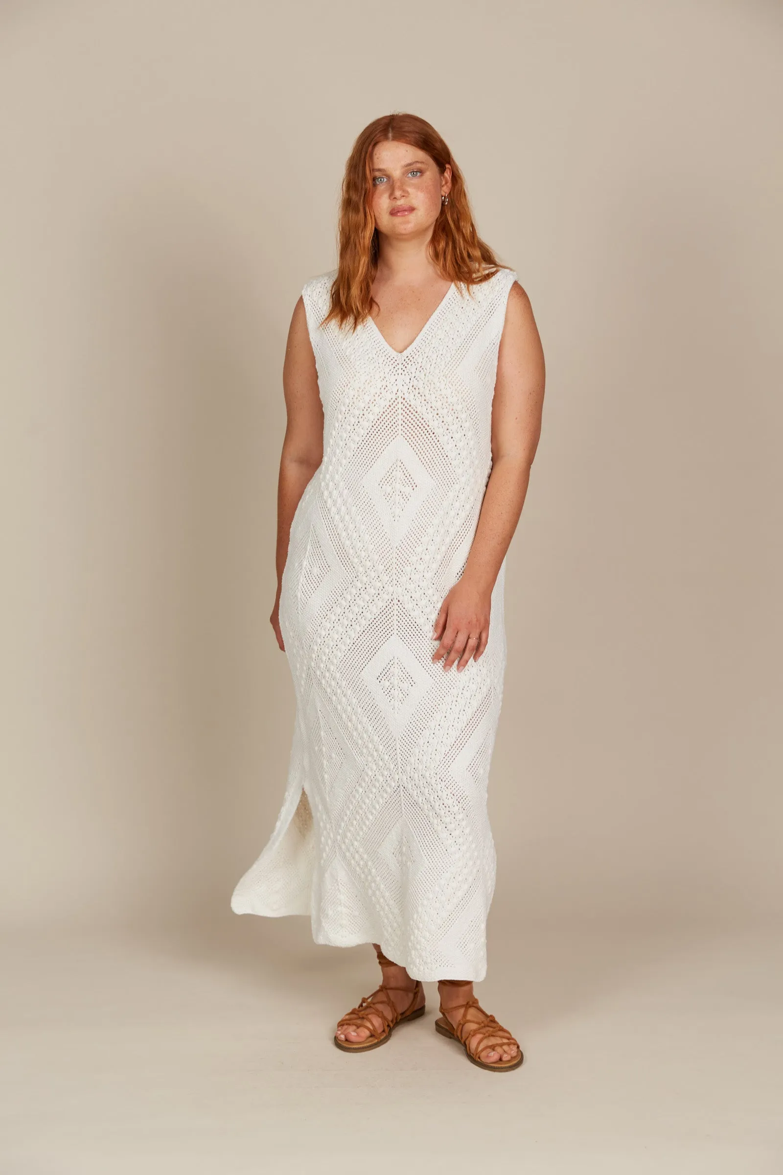 Sylvie Dress - Lotus White Crochet - Available Now