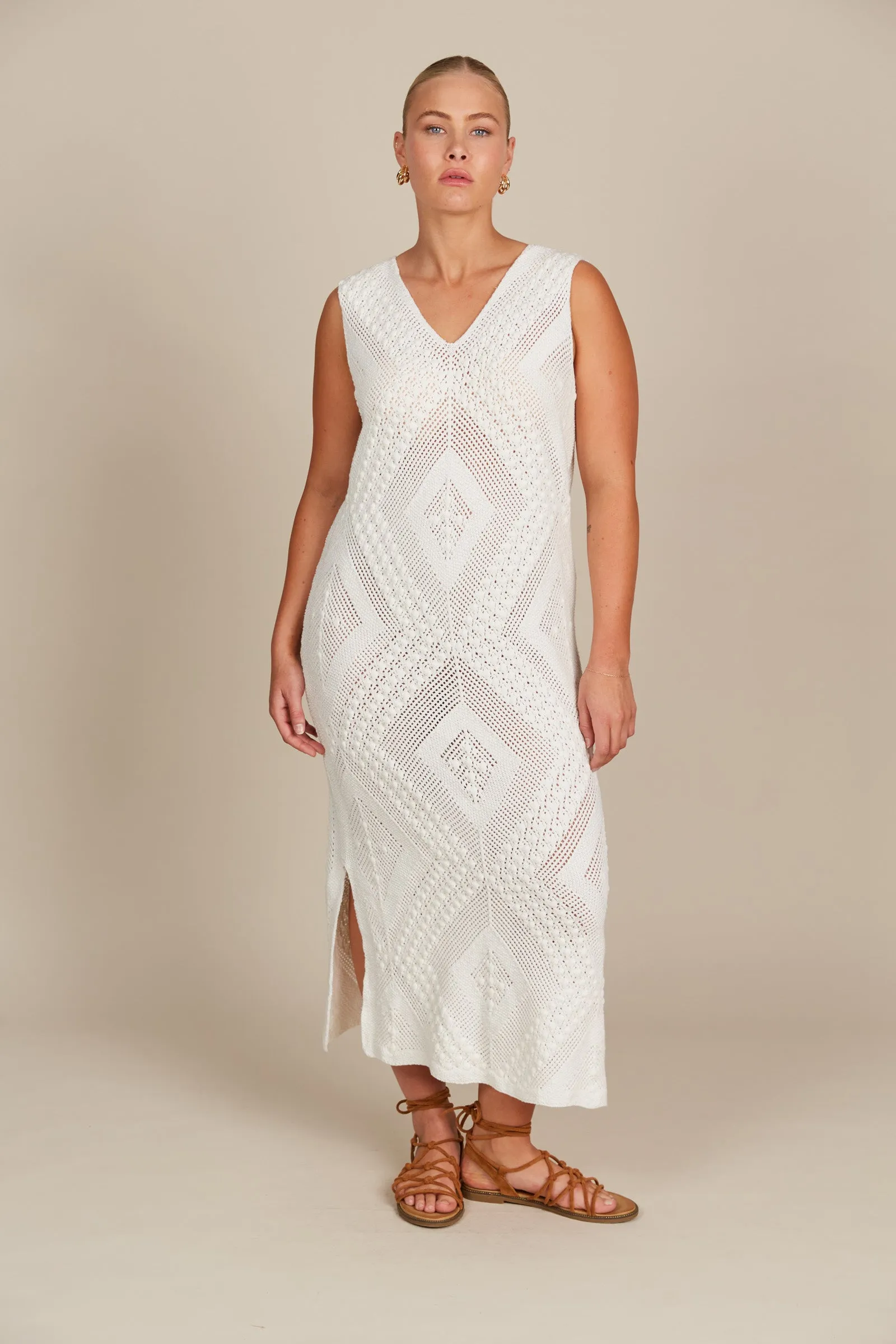 Sylvie Dress - Lotus White Crochet - Available Now