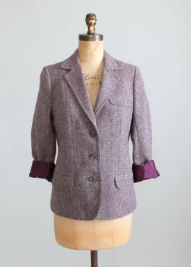 Vintage 1970s Hourihan Purple Irish Tweed Blazer