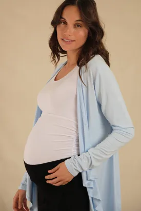 Waterfall Maternity Cardigan - Powder Blue