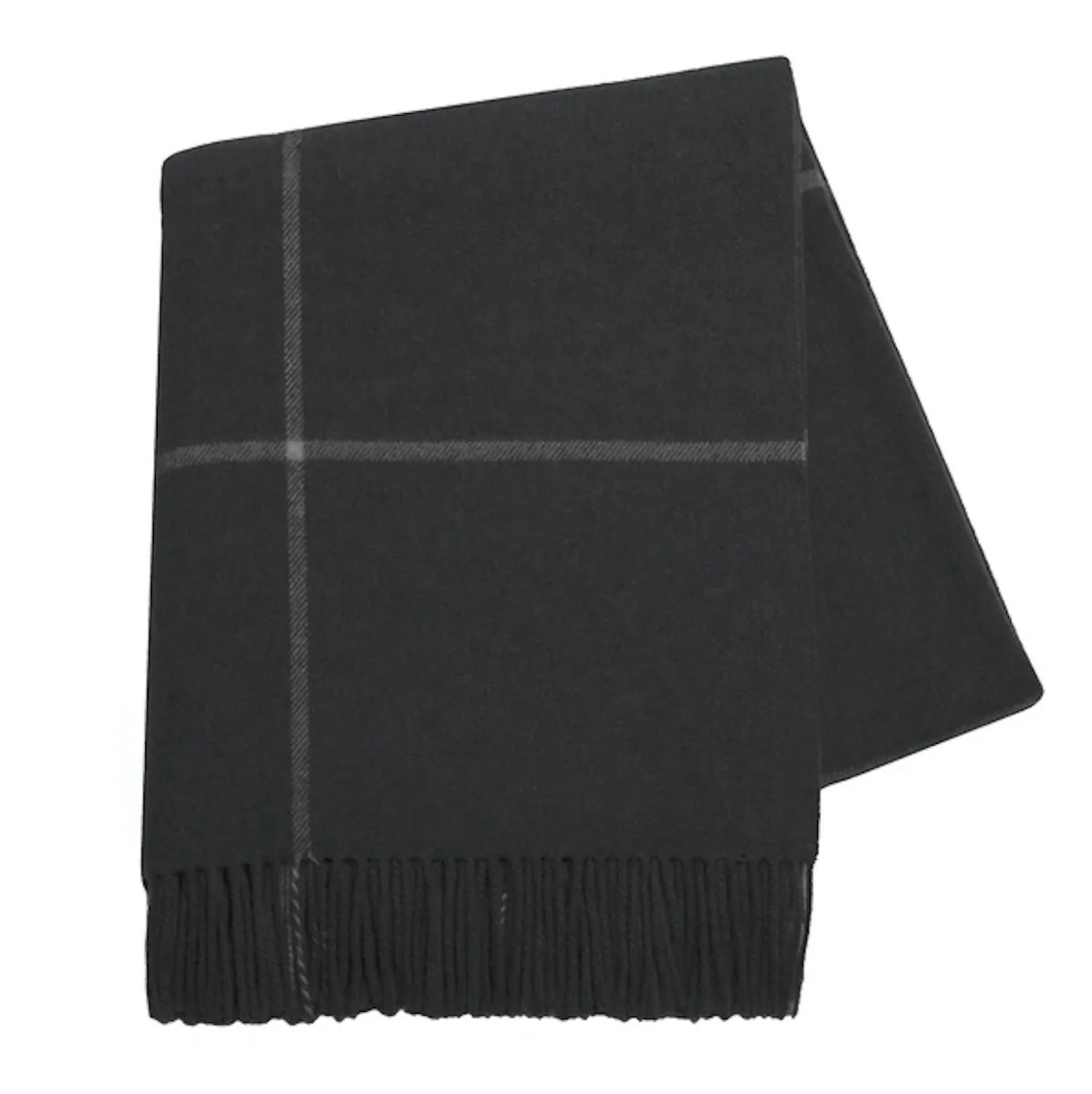 Windowpane Cashmere Throw Onyx by Lands Downunder