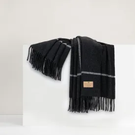 Windowpane Cashmere Throw Onyx by Lands Downunder